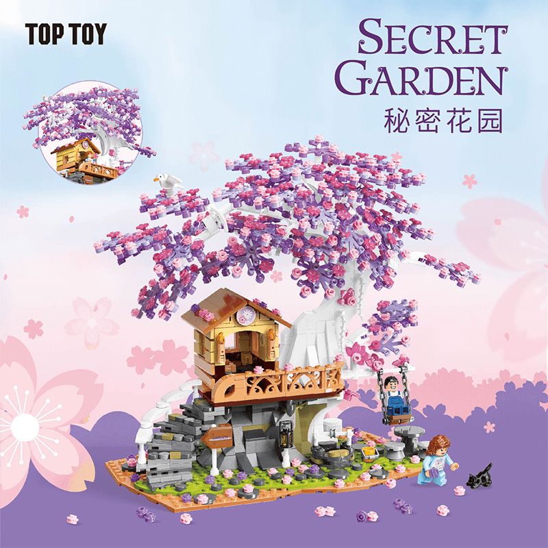 TOP TOY DZ6011 6011 TC2009 2009 non  KHU VƯỜN BÍ MẬT bộ đồ chơi xếp lắp ráp ghép mô hình Modular Buildings SECRET GARDEN Mô Hình Nhà Cửa 1000 khối