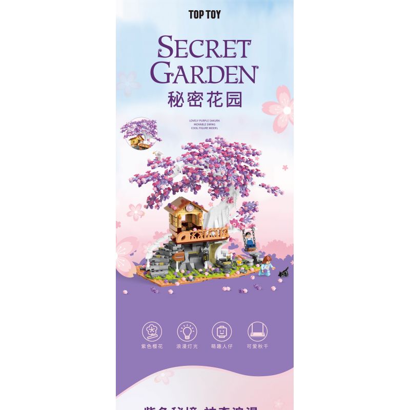 TOP TOY DZ6011 6011 TC2009 2009 non  KHU VƯỜN BÍ MẬT bộ đồ chơi xếp lắp ráp ghép mô hình Modular Buildings SECRET GARDEN Mô Hình Nhà Cửa 1000 khối