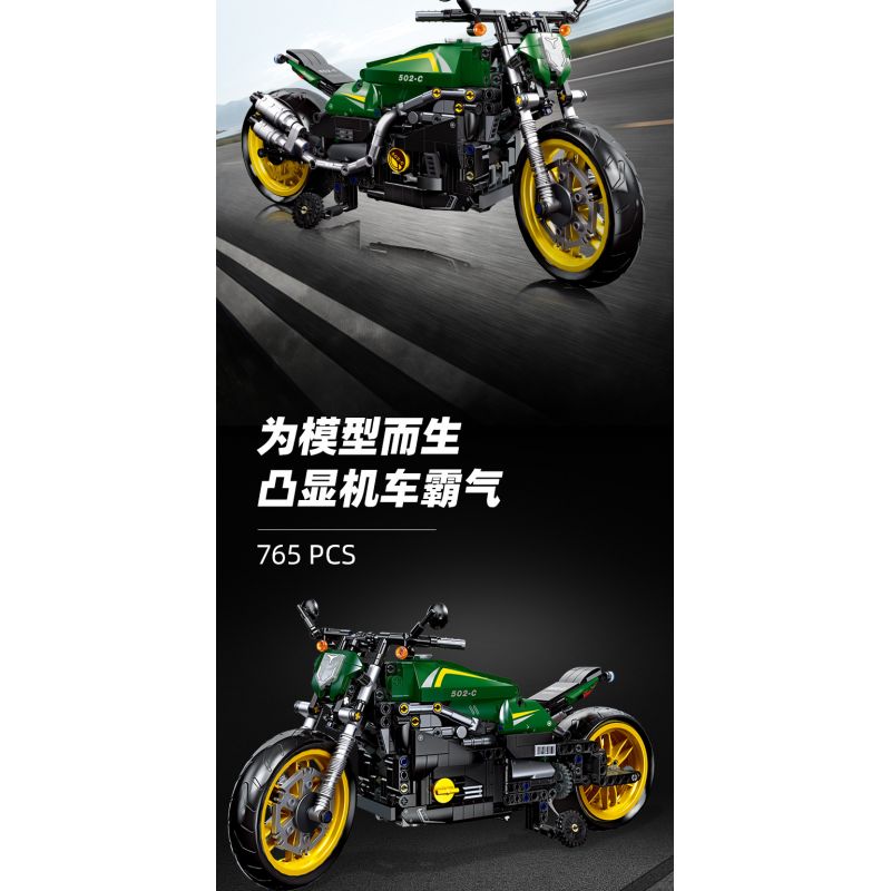 JIESTAR 91022 non  BENELLI 502C bộ đồ chơi xếp lắp ráp ghép mô hình  Kỹ Thuật Công Nghệ Cao Mô Hình Phương Tiện 765 khối