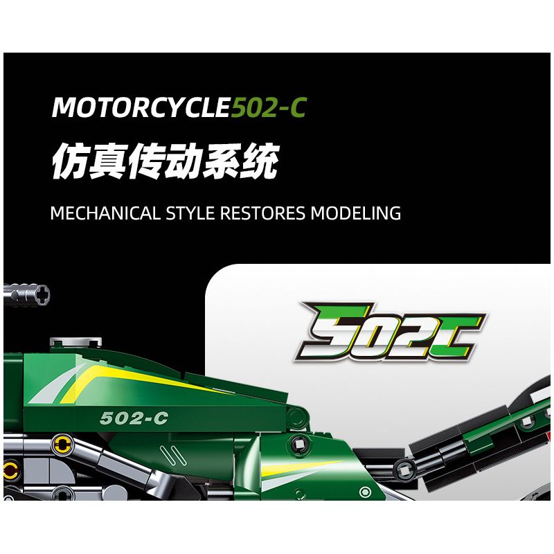 JIESTAR 91022 non  BENELLI 502C bộ đồ chơi xếp lắp ráp ghép mô hình  Kỹ Thuật Công Nghệ Cao Mô Hình Phương Tiện 765 khối