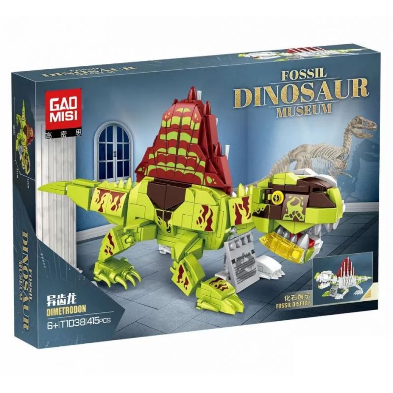 GAOMISI T1038 1038 non Lego DIMETRODON bộ đồ chơi xếp lắp ráp ghép mô hình Creator FOSSIL DINOSAUR MUSEUM DIMETRODON Sáng Tạo 415 khối