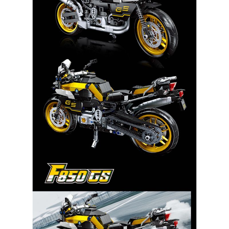 JIESTAR 91025 non  PHIÊU LƯU BMW F 850 ​​GS bộ đồ chơi xếp lắp ráp ghép mô hình  BMW F 850 GS Kỹ Thuật Công Nghệ Cao Mô Hình Phương Tiện 781 khối