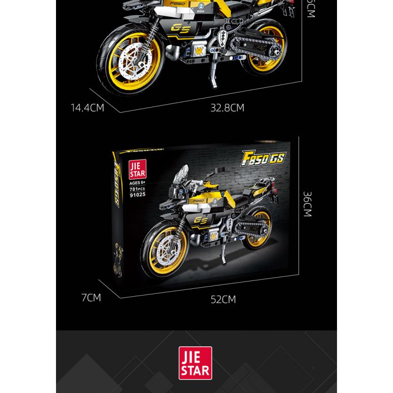 JIESTAR 91025 non  PHIÊU LƯU BMW F 850 ​​GS bộ đồ chơi xếp lắp ráp ghép mô hình  BMW F 850 GS Kỹ Thuật Công Nghệ Cao Mô Hình Phương Tiện 781 khối