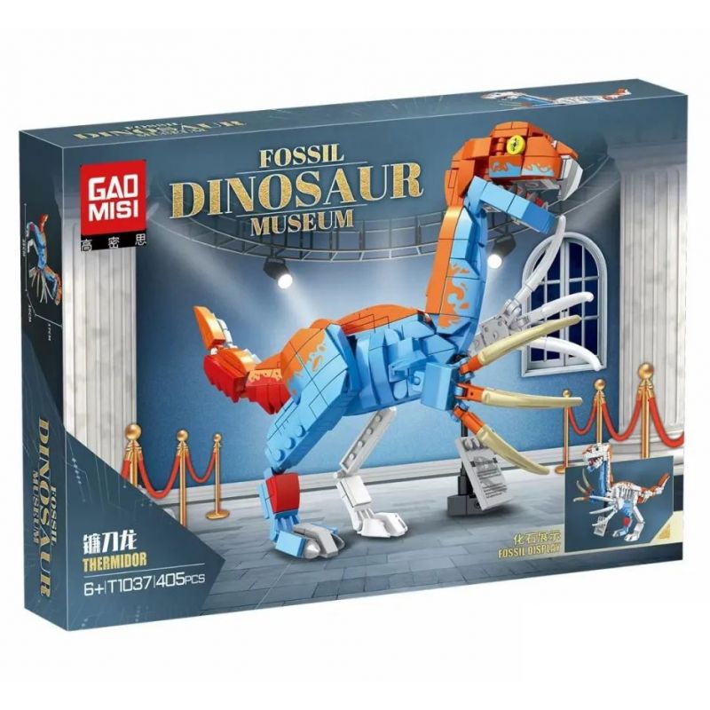 GAOMISI T1037 1037 non Lego THERINOSAURUS bộ đồ chơi xếp lắp ráp ghép mô hình Creator FOSSIL DINOSAUR MUSEUM THERMIDOR Sáng Tạo 405 khối