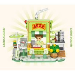 WEKKI 506051 non  WANGLAOJI THỰC SỰ DƯỚI LỬA CỬA HÀNG TRÀ THẢO DƯỢC bộ đồ chơi xếp lắp ráp ghép mô hình Creator SO CHILLYHERBAL TEA SHOP Sáng Tạo