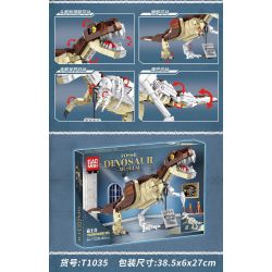 GAOMISI T1035 1035 non  TYRANNOSAURUS REX bộ đồ chơi xếp lắp ráp ghép mô hình Creator FOSSIL DINOSAUR MUSEUM TYRANNOSAURUS REX Sáng Tạo 412 khối