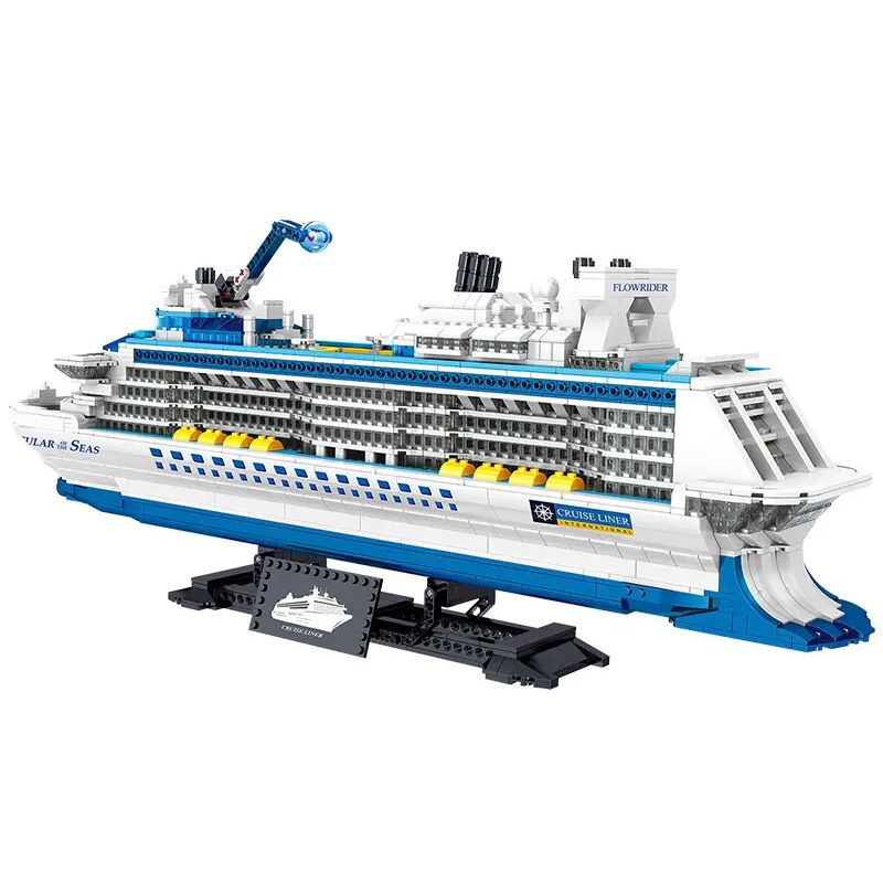 ZHEGAO 01030 non Lego TÀU DU LỊCH bộ đồ chơi xếp lắp ráp ghép mô hình Creator Expert CRUISE LINER MOLECULAR OF THE SEAS Chuyên Gia Sáng Tạo 2428 khối