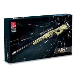 JIESTAR 58022 non  SÚNG BẮN TỈA AWP bộ đồ chơi xếp lắp ráp ghép mô hình Gun 2395 khối