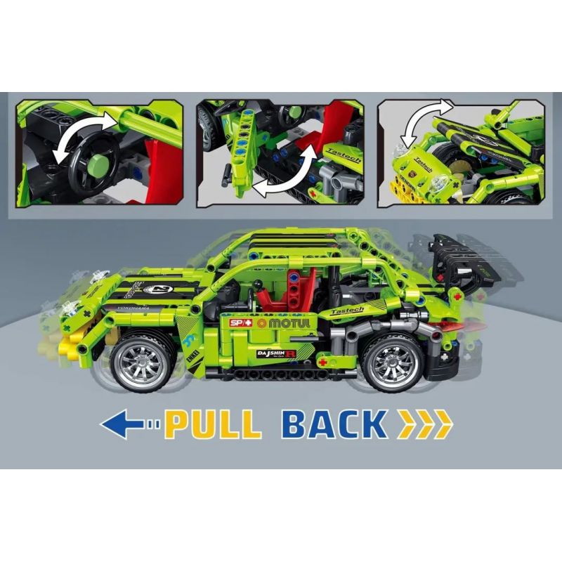 ZHEGAO QL1241 1241 non  XE KÉO GÓI MÀU XANH LÁ CÂY bộ đồ chơi xếp lắp ráp ghép mô hình  MACHINERY Kỹ Thuật Công Nghệ Cao Mô Hình Phương Tiện 494 khối