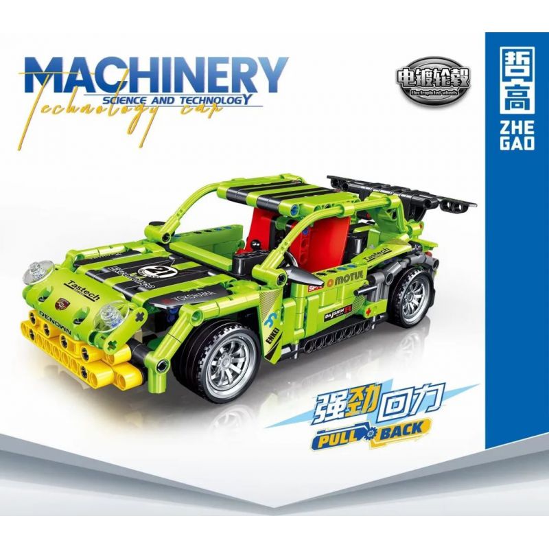 ZHEGAO QL1241 1241 non  XE KÉO GÓI MÀU XANH LÁ CÂY bộ đồ chơi xếp lắp ráp ghép mô hình  MACHINERY Kỹ Thuật Công Nghệ Cao Mô Hình Phương Tiện 494 khối