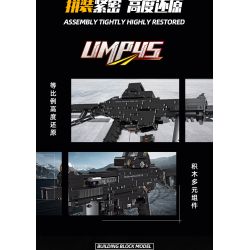 JIESTAR 92401 non  SÚNG TIỂU LIÊN UMP45 bộ đồ chơi xếp lắp ráp ghép mô hình Gun 1609 khối