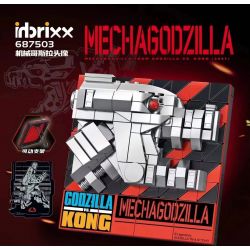 INBRIXX 687503 non  CHÂN DUNG ĐẦU GODZILLA CƠ KHÍ bộ đồ chơi xếp lắp ráp ghép mô hình MECHAGODZILLA 269 khối