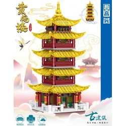 ZHEGAO QL0972 0972 non  HOÀNG HẠC THÁP bộ đồ chơi xếp lắp ráp ghép mô hình 646 khối