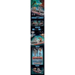 PanlosBrick 687101 Panlos Brick 687101 non  TRẬN CHIẾN QUYẾT ĐỊNH TÀU SÂN BAY bộ đồ chơi xếp lắp ráp ghép mô hình AIRCRAFT CARRIER 1115 khối