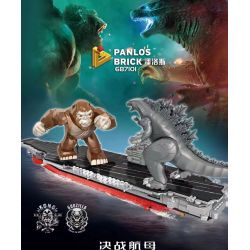 PanlosBrick 687101 Panlos Brick 687101 non  TRẬN CHIẾN QUYẾT ĐỊNH TÀU SÂN BAY bộ đồ chơi xếp lắp ráp ghép mô hình AIRCRAFT CARRIER 1115 khối