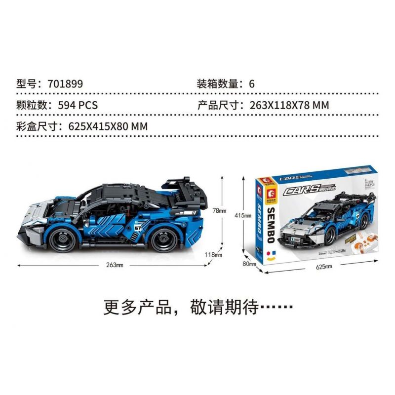 SEMBO 701899 non  MCLAREN SENNA GTR bộ đồ chơi xếp lắp ráp ghép mô hình  Kỹ Thuật Công Nghệ Cao Mô Hình Phương Tiện 594 khối
