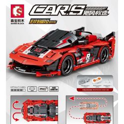 SEMBO 701897 non  FERRARIFXX bộ đồ chơi xếp lắp ráp ghép mô hình  FERRARI FXX Kỹ Thuật Công Nghệ Cao Mô Hình Phương Tiện 594 khối