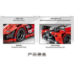 SEMBO 701897 non  FERRARIFXX bộ đồ chơi xếp lắp ráp ghép mô hình  FERRARI FXX Kỹ Thuật Công Nghệ Cao Mô Hình Phương Tiện 594 khối