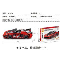 SEMBO 701897 non  FERRARIFXX bộ đồ chơi xếp lắp ráp ghép mô hình  FERRARI FXX Kỹ Thuật Công Nghệ Cao Mô Hình Phương Tiện 594 khối