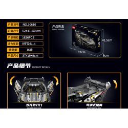 GULY 10610 non  FERRARI FLL-SP3 tỷ lệ 1:14 bộ đồ chơi xếp lắp ráp ghép mô hình  Kỹ Thuật Công Nghệ Cao Mô Hình Phương Tiện 1626 khối