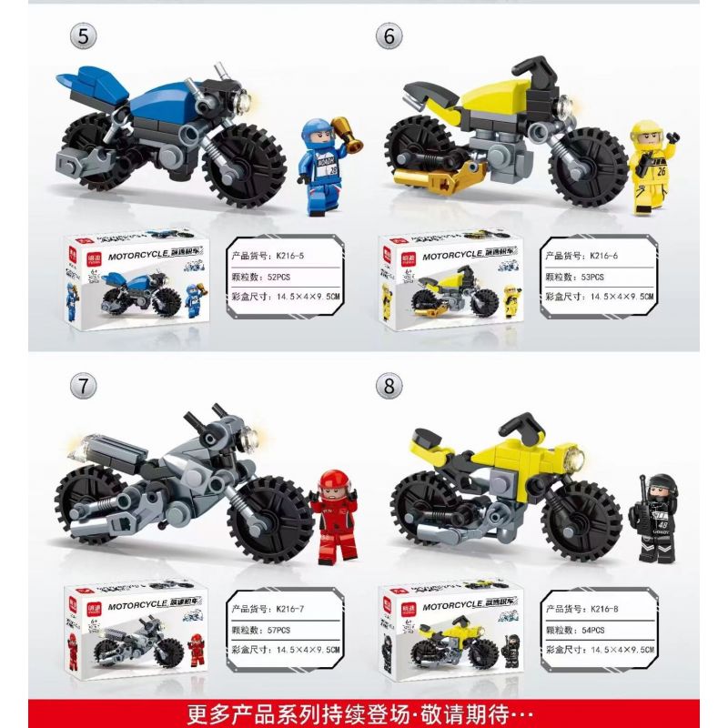 MINGDI K216 non  8 LOẠI Ô TÔ TÍCH LUỸ NHANH bộ đồ chơi xếp lắp ráp ghép mô hình Creator Sáng Tạo