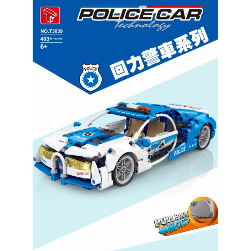 TA GAOLE T3039 3039 non  LÙI XE CẢNH SÁT bộ đồ chơi xếp lắp ráp ghép mô hình  Kỹ Thuật Công Nghệ Cao Mô Hình Phương Tiện 403 khối