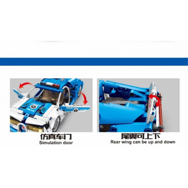 TA GAOLE T3039 3039 non  LÙI XE CẢNH SÁT bộ đồ chơi xếp lắp ráp ghép mô hình  Kỹ Thuật Công Nghệ Cao Mô Hình Phương Tiện 403 khối