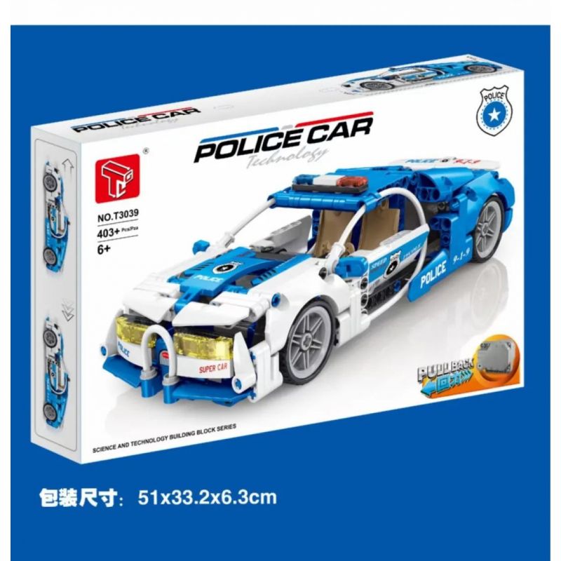 TA GAOLE T3039 3039 non  LÙI XE CẢNH SÁT bộ đồ chơi xếp lắp ráp ghép mô hình  Kỹ Thuật Công Nghệ Cao Mô Hình Phương Tiện 403 khối