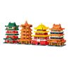 GUDI 51010 non  BỐN TÒA NHÀ NỔI TIẾNG 4 LOẠI THÁP CẨU VÀNG ĐÌNH TENGWANG NHẠC DƯƠNG QUANQUE bộ đồ chơi xếp lắp ráp ghép mô hình Creator Sáng Tạo