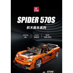 JIESTAR 92015 non  MCLAREN 570S NHỆN tỷ lệ 1:14 bộ đồ chơi xếp lắp ráp ghép mô hình Creator Expert MCLAREN 570S SPIDER Chuyên Gia Sáng Tạo 1195 khối