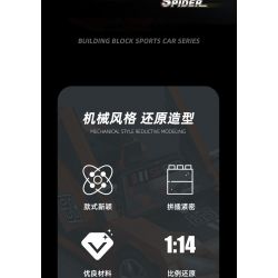 JIESTAR 92015 non  MCLAREN 570S NHỆN tỷ lệ 1:14 bộ đồ chơi xếp lắp ráp ghép mô hình Creator Expert MCLAREN 570S SPIDER Chuyên Gia Sáng Tạo 1195 khối