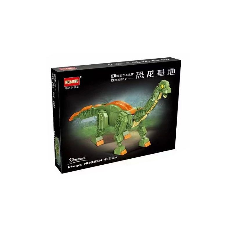 HSANHE CACO 33004 non  CĂN CỨ KHỦNG LONG BRACHIOSAURUS bộ đồ chơi xếp lắp ráp ghép mô hình 437 khối