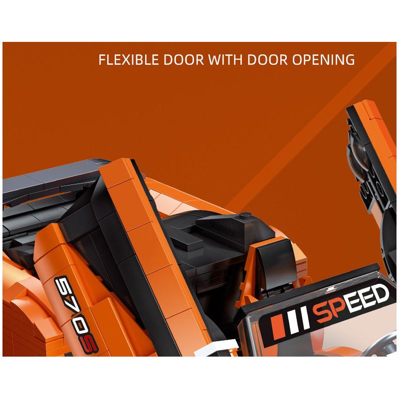 JIESTAR 92015 non  MCLAREN 570S NHỆN tỷ lệ 1:14 bộ đồ chơi xếp lắp ráp ghép mô hình Creator Expert MCLAREN 570S SPIDER Chuyên Gia Sáng Tạo 1195 khối