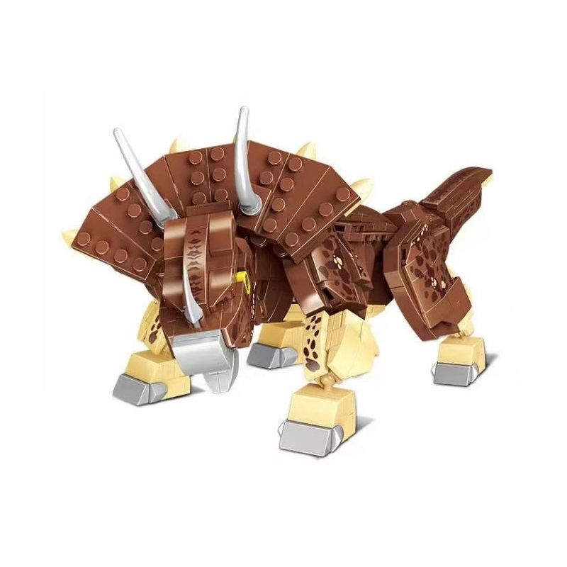 HSANHE CACO 33003 non Lego CĂN CỨ KHỦNG LONG TRICERATOPS bộ đồ chơi xếp lắp ráp ghép mô hình 475 khối