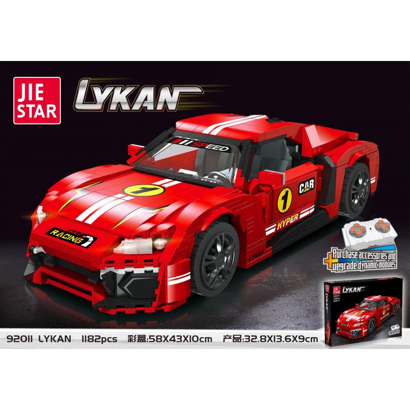 JIESTAR 92011 non  LYKAN HYPERSPORT tỷ lệ 1:14 bộ đồ chơi xếp lắp ráp ghép mô hình Creator Expert Chuyên Gia Sáng Tạo 1182 khối