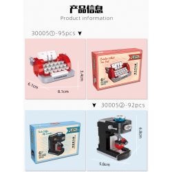 HSANHE CACO 30005 non  6 LOẠI ĐỒ GIA DỤNG MINI bộ đồ chơi xếp lắp ráp ghép mô hình Creator CREATIVE APPLIANCES Sáng Tạo 652 khối