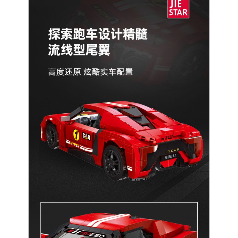 JIESTAR 92011 non  LYKAN HYPERSPORT tỷ lệ 1:14 bộ đồ chơi xếp lắp ráp ghép mô hình Creator Expert Chuyên Gia Sáng Tạo 1182 khối