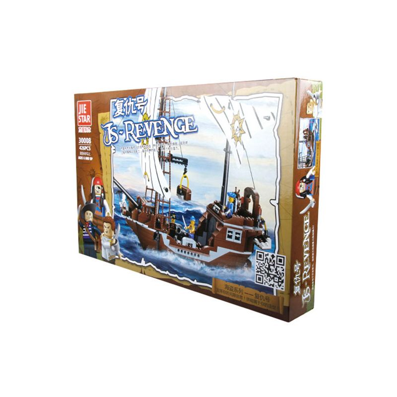 JIESTAR 30008 non  TÀU CƯỚP BIỂN BÁO THÙ bộ đồ chơi xếp lắp ráp ghép mô hình REVENGE 426 khối