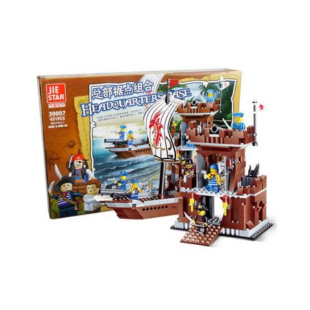 JIESTAR 30007 non  TỔ HỢP TRỤ SỞ CHÍNH bộ đồ chơi xếp lắp ráp ghép mô hình Pirates Of The Caribbean HEADQUARTERS BASE Cướp Biển Vùng Caribe 431 khối
