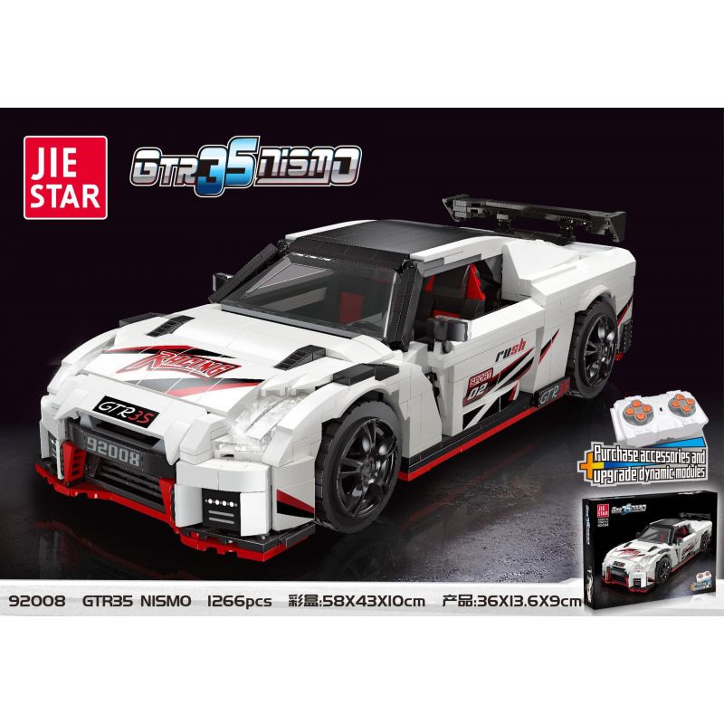 JIESTAR 92008 non  NISSAN GTR35 NISMO tỷ lệ 1:13 bộ đồ chơi xếp lắp ráp ghép mô hình Creator Expert Chuyên Gia Sáng Tạo 1266 khối