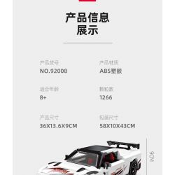 JIESTAR 92008 non  NISSAN GTR35 NISMO tỷ lệ 1:13 bộ đồ chơi xếp lắp ráp ghép mô hình Creator Expert Chuyên Gia Sáng Tạo 1266 khối