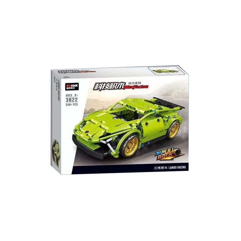 Decool 3822 Jisi 3822 non Lego LAMBORGHINI SIAN FKP 37 bộ đồ chơi xếp lắp ráp ghép mô hình Technic Kỹ Thuật Công Nghệ Cao Mô Hình Phương Tiện 248 khối