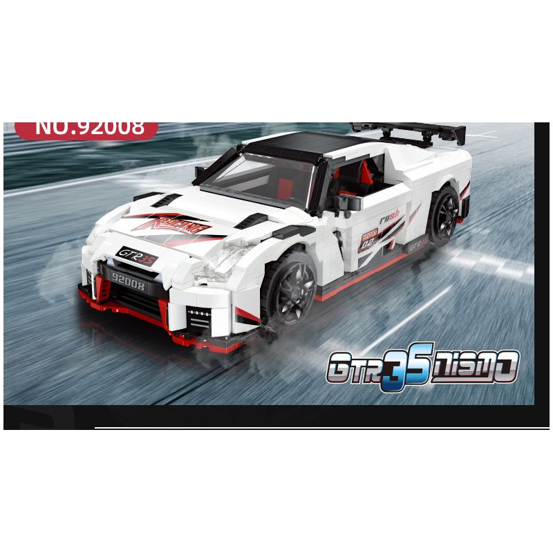 JIESTAR 92008 non  NISSAN GTR35 NISMO tỷ lệ 1:13 bộ đồ chơi xếp lắp ráp ghép mô hình Creator Expert Chuyên Gia Sáng Tạo 1266 khối