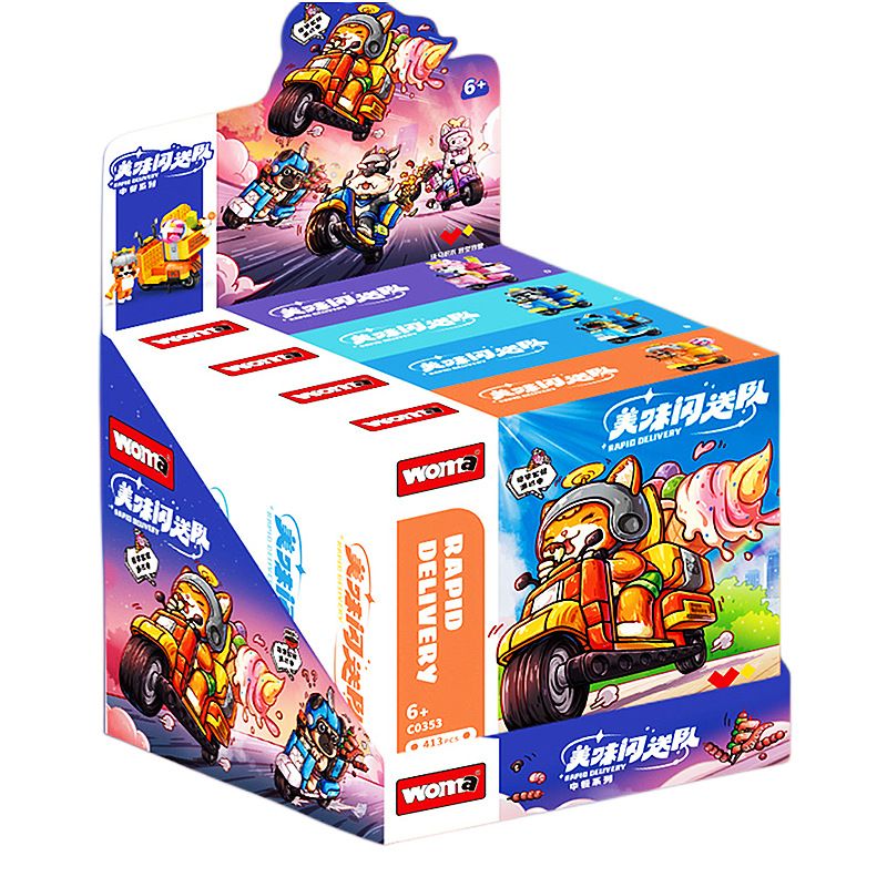 WOMA C0353 0353 non Lego TEAM FLASH NGON 4 KIỂU bộ đồ chơi xếp lắp ráp ghép mô hình Motorcycle Motorbike RAPID DELIVERY Xe Hai Bánh 1670 khối