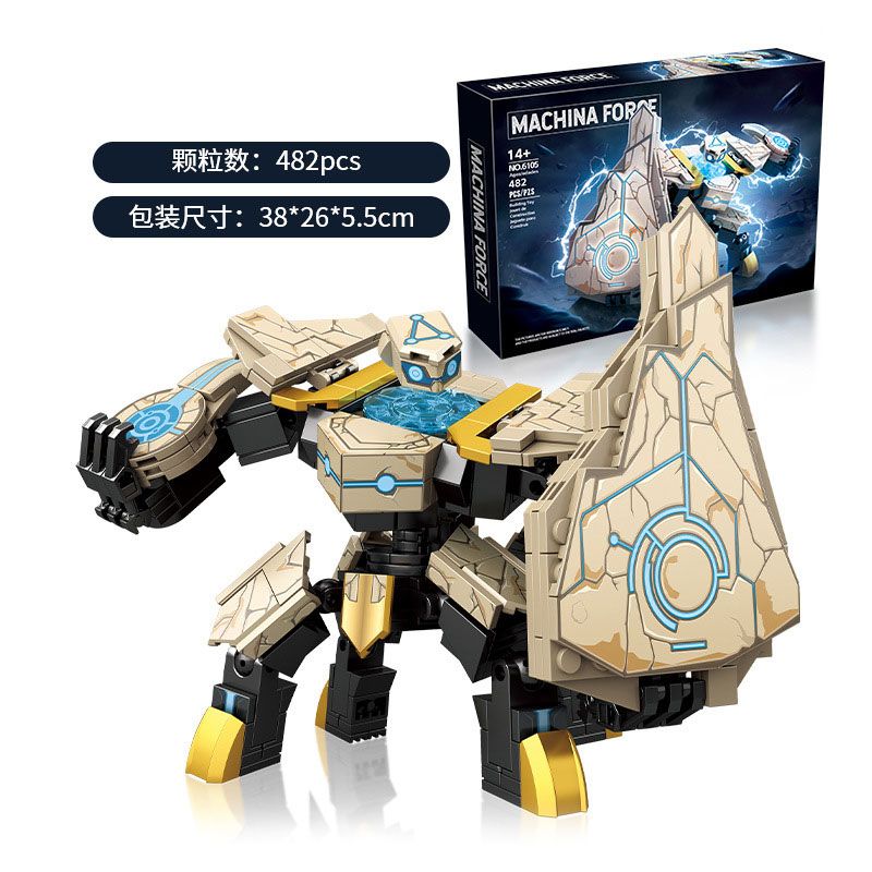 6105 non Lego KHIÊN NÚI MECHA bộ đồ chơi xếp lắp ráp ghép mô hình Movie & Game MACHINA FORCE Phim Và Trò Chơi 482 khối