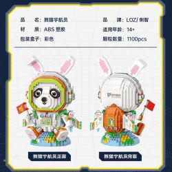 LOZ 8118 non  PHI HÀNH GIA GẤU TRÚC bộ đồ chơi xếp lắp ráp ghép mô hình SPACEMAN PANDA 1110 khối