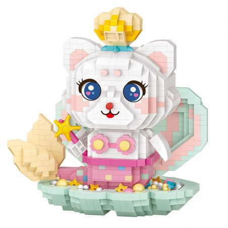 LOZ 8113 non  VỎ NÀNG TIÊN CÁ bộ đồ chơi xếp lắp ráp ghép mô hình Creator Sáng Tạo 1140 khối