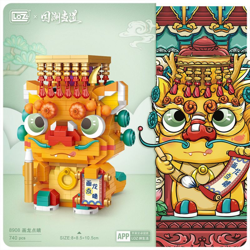 LOZ 8908 non  CHI TIẾT CUỐI CÙNG bộ đồ chơi xếp lắp ráp ghép mô hình Creator Sáng Tạo 740 khối
