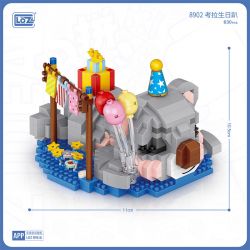 LOZ 8902 non  TIỆC SINH NHẬT KOALA bộ đồ chơi xếp lắp ráp ghép mô hình Seasonal Mùa Lễ Hội 630 khối