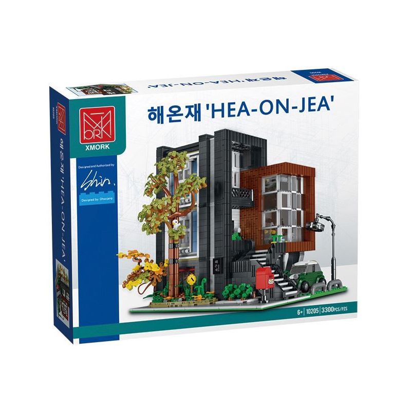 MorkModel 10205 Mork Model 10205 REBRICKABLE MOC-107015 107015 MOC107015 non  BIỆT THỰ PHONG CÁCH HÀN QUỐC HIỆN ĐẠI bộ đồ chơi xếp lắp ráp ghép mô hình Modular Buildings 'HEA-ON-JEA' VILLA MODULAR Mô Hình Nhà Cửa 3294 khối